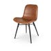 Nova-Fé eetkamerstoel kunstleer cognac - zwart onderstel