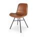 Noa-Fé eetkamerstoel kunstleer cognac - zwart onderstel