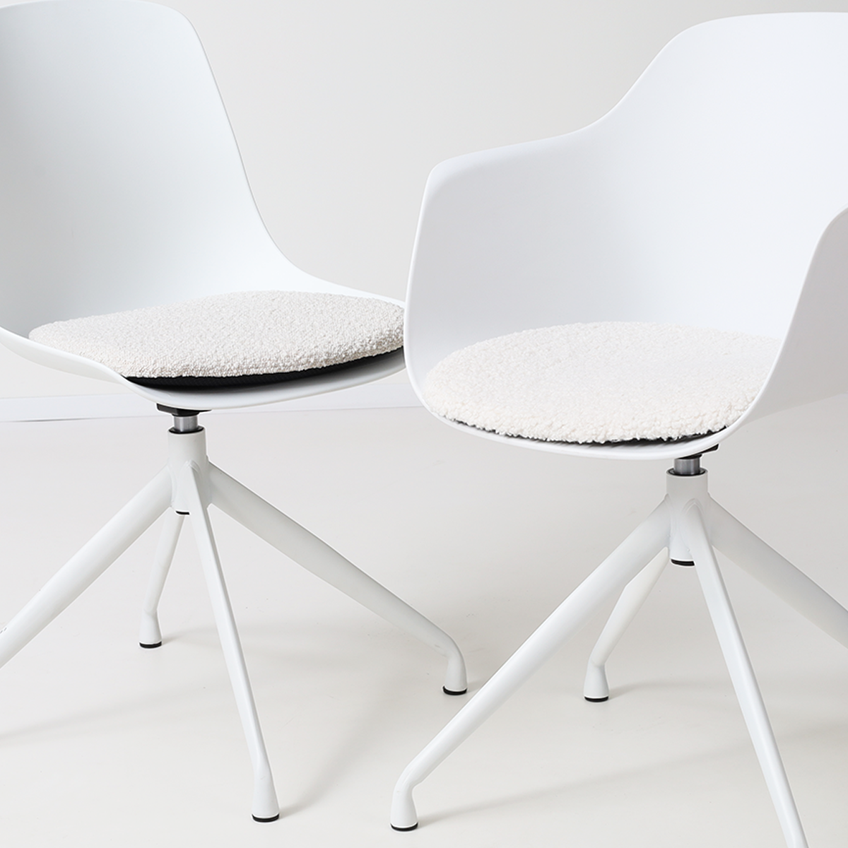 stoffen zitkussen teddy gebroken wit Fem