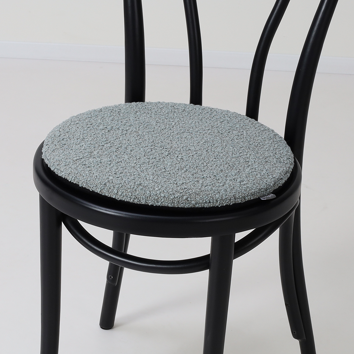 rond zitkussen bouclé lichtgroen Lot