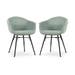 Nova-Otis eetkamerstoel zacht groen - zwart onderstel - set van 2