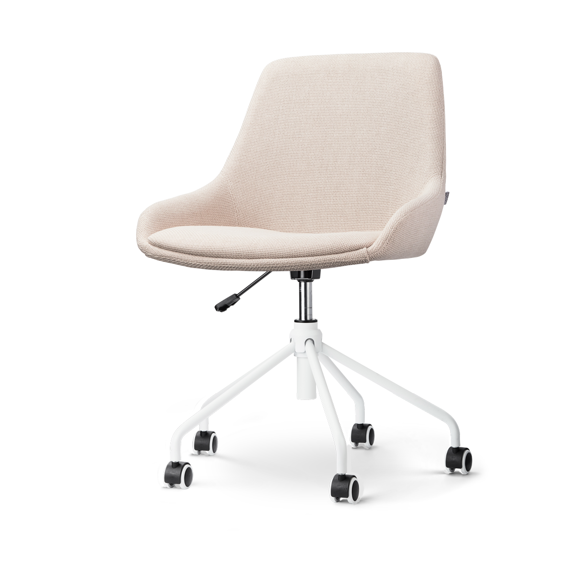 Nout-Isa bureaustoel beige - wit onderstel