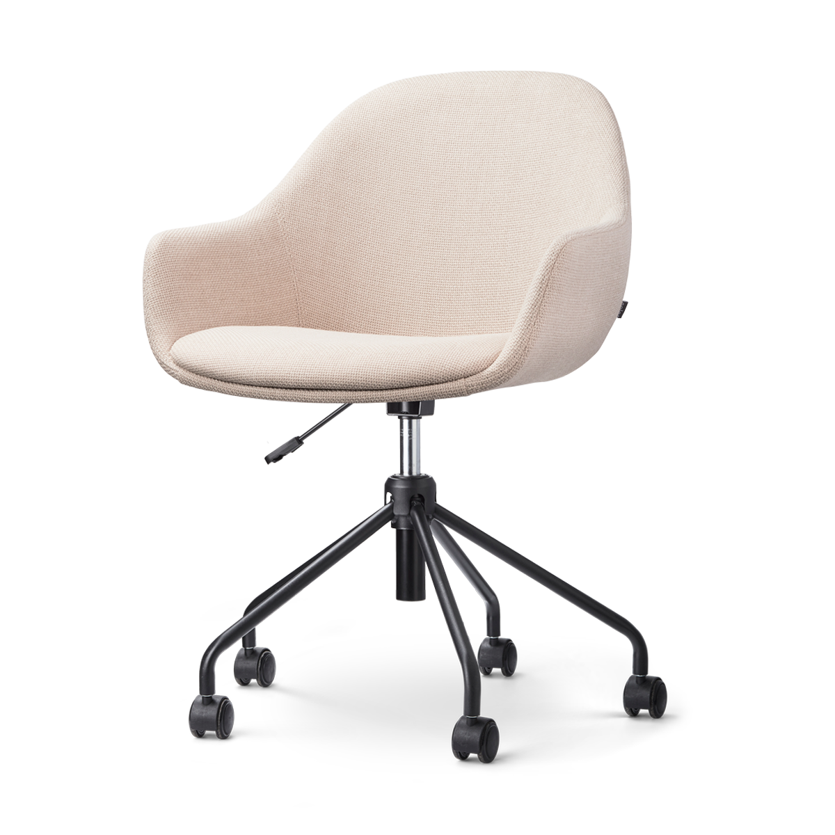 Nout-Mae bureaustoel beige - zwart onderstel