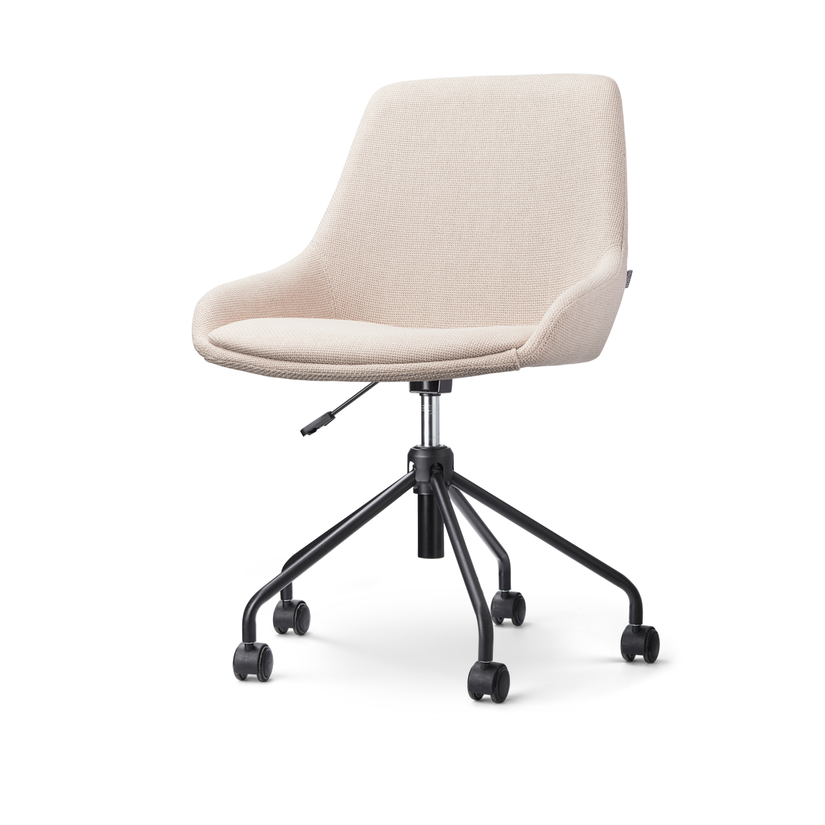 Nout-Isa bureaustoel beige - zwart onderstel