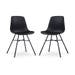 Noa-Pip eetkamerstoel zwart - zwart onderstel - set van 2