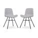 Noa-Fé eetkamerstoel lichtgrijs - zwart onderstel - set van 2