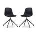 Nola-Pip draaibare eetkamerstoel zwart - zwart onderstel - set van 2