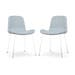Nora-Fé eetkamerstoel lichtblauw - wit onderstel - set van 2