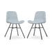 Noa-Fé eetkamerstoel lichtblauw - zwart onderstel - set van 2