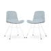 Noa-Fé eetkamerstoel lichtblauw - wit onderstel - set van 2