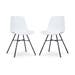 Noa-Pip eetkamerstoel wit - zwart onderstel - set van 2