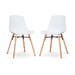 Nena-Pip eetkamerstoel wit - houten onderstel - set van 2