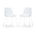 Nora-Pip eetkamerstoel wit - wit onderstel - set van 2