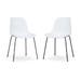 Nora-Pip eetkamerstoel wit - zwart onderstel - set van 2
