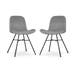 Noa-Fé eetkamerstoel velvet grijs - zwart onderstel - set van 2