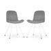 Noa-Fé eetkamerstoel velvet grijs - wit onderstel - set van 2