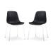 Nora-Pip eetkamerstoel zwart - wit onderstel - set van 2