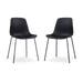 Nora-Pip eetkamerstoel zwart - zwart onderstel - set van 2