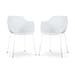 Nora-Puk eetkamerstoel wit - wit onderstel - set van 2
