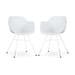 Noa-Puk eetkamerstoel wit - wit onderstel - set van 2