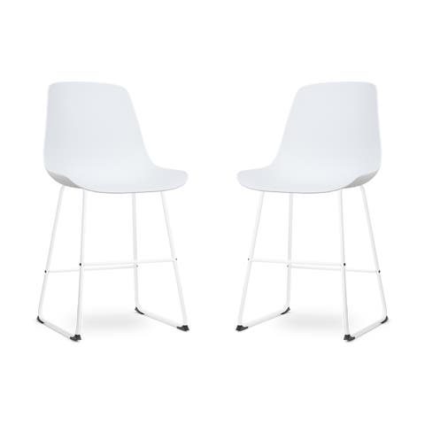 Nino-Pip barkruk wit - wit onderstel - 65 cm - set van 2