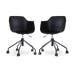 Nout-Puk bureaustoel zwart - zwart onderstel - set van 2