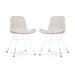Noa-Fé eetkamerstoel beige - wit onderstel - set van 2