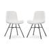Noa-Fé eetkamerstoel teddy gebroken wit - zwart onderstel - set van 2