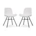Noa-Fé eetkamerstoel rib crème - zwart onderstel - set van 2