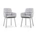 Nora-Mia eetkamerstoel grijs - zwart onderstel - set van 2
