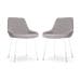 Nora-Isa eetkamerstoel bouclé taupe - wit onderstel - set van 2