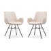 Noa-Eef eetkamerstoel beige - zwart onderstel - set van 2