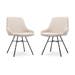 Noa-Isa eetkamerstoel beige - zwart onderstel - set van 2