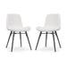 Nova-Fé eetkamerstoel teddy gebroken wit - zwart onderstel - set van 2