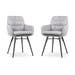 Nova-Mia eetkamerstoel grijs - zwart onderstel - set van 2