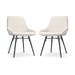 Nova-Isa eetkamerstoel bouclé beige - zwart onderstel - set van 2