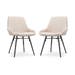 Nova-Isa eetkamerstoel beige - zwart onderstel - set van 2