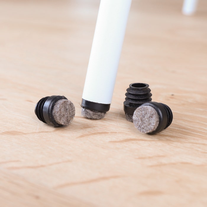 Nora stoelpootdop met vilt - set van 4 (1 stoel) - meubelglijder - vloerbescherming - vloerdop