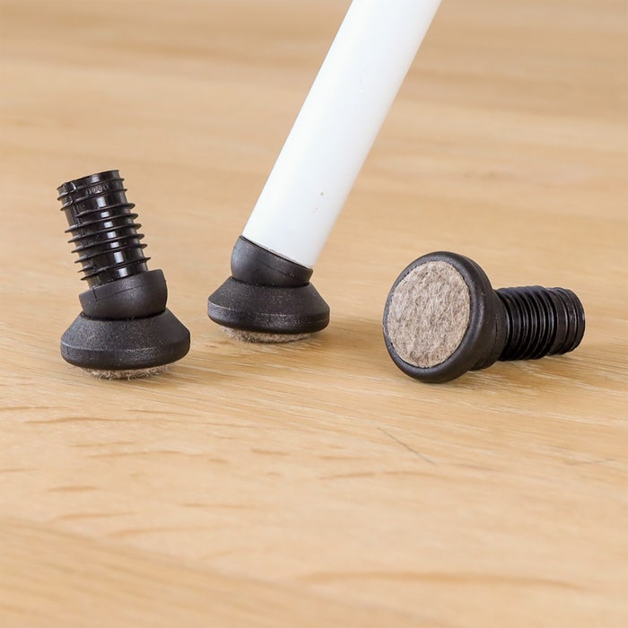 Noa verstelbare stoelpootdop met vilt - set van 4 (1 stoel) - meubelglijder - vloerbescherming - vloerdop