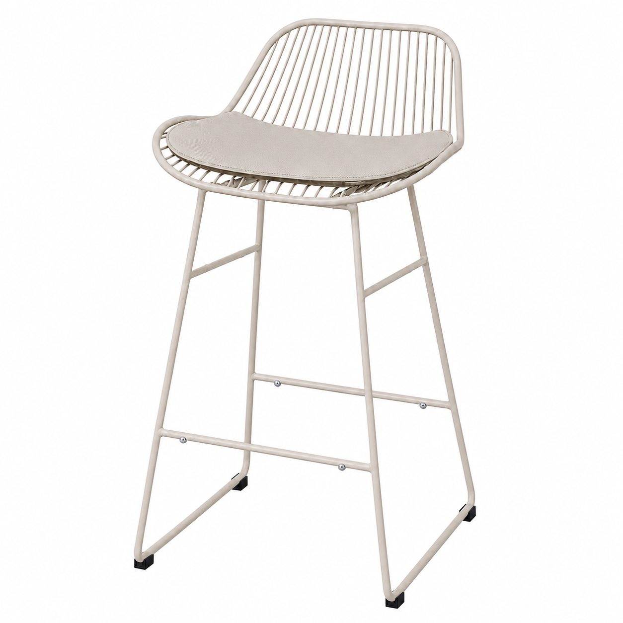 Pleun barkruk grijsbeige - met zitkussen - 65 cm