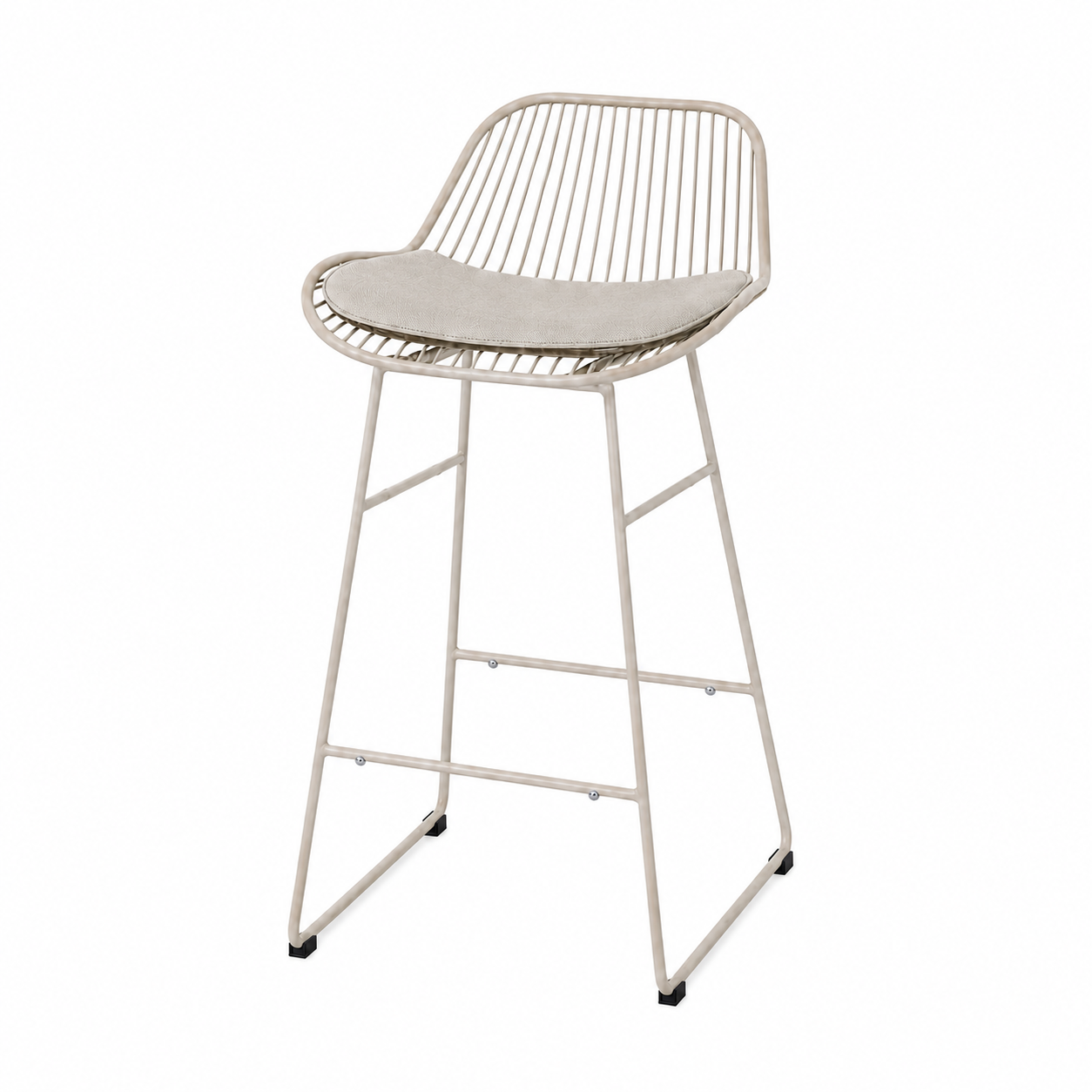Nolon Pleun barkruk grijsbeige - met zitkussen - 65 cm