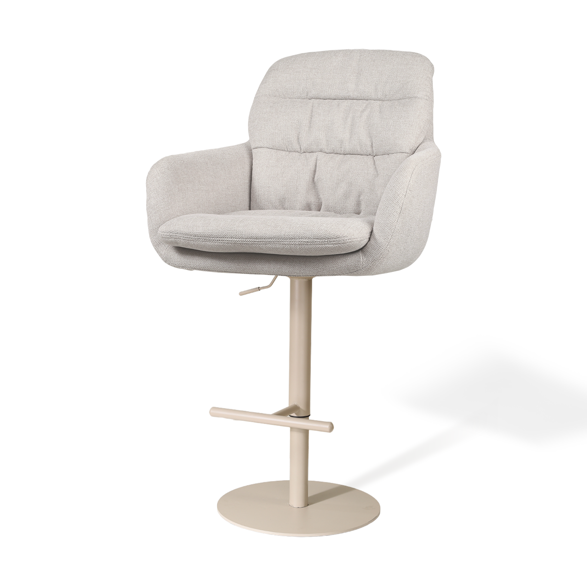 Niva-Mia draaibare tulp barkruk beige - verstelbaar - beige onderstel