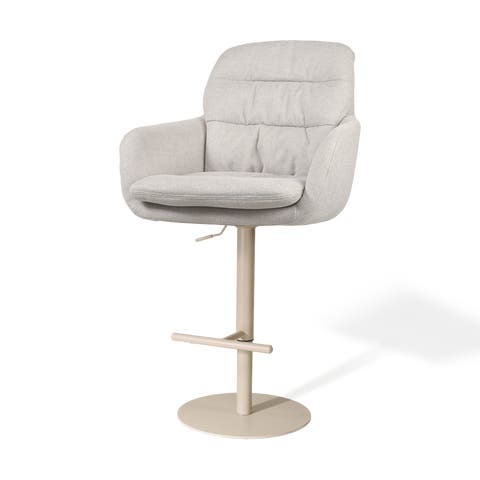 Niva-Mia draaibare tulp barkruk beige - verstelbaar - beige onderstel