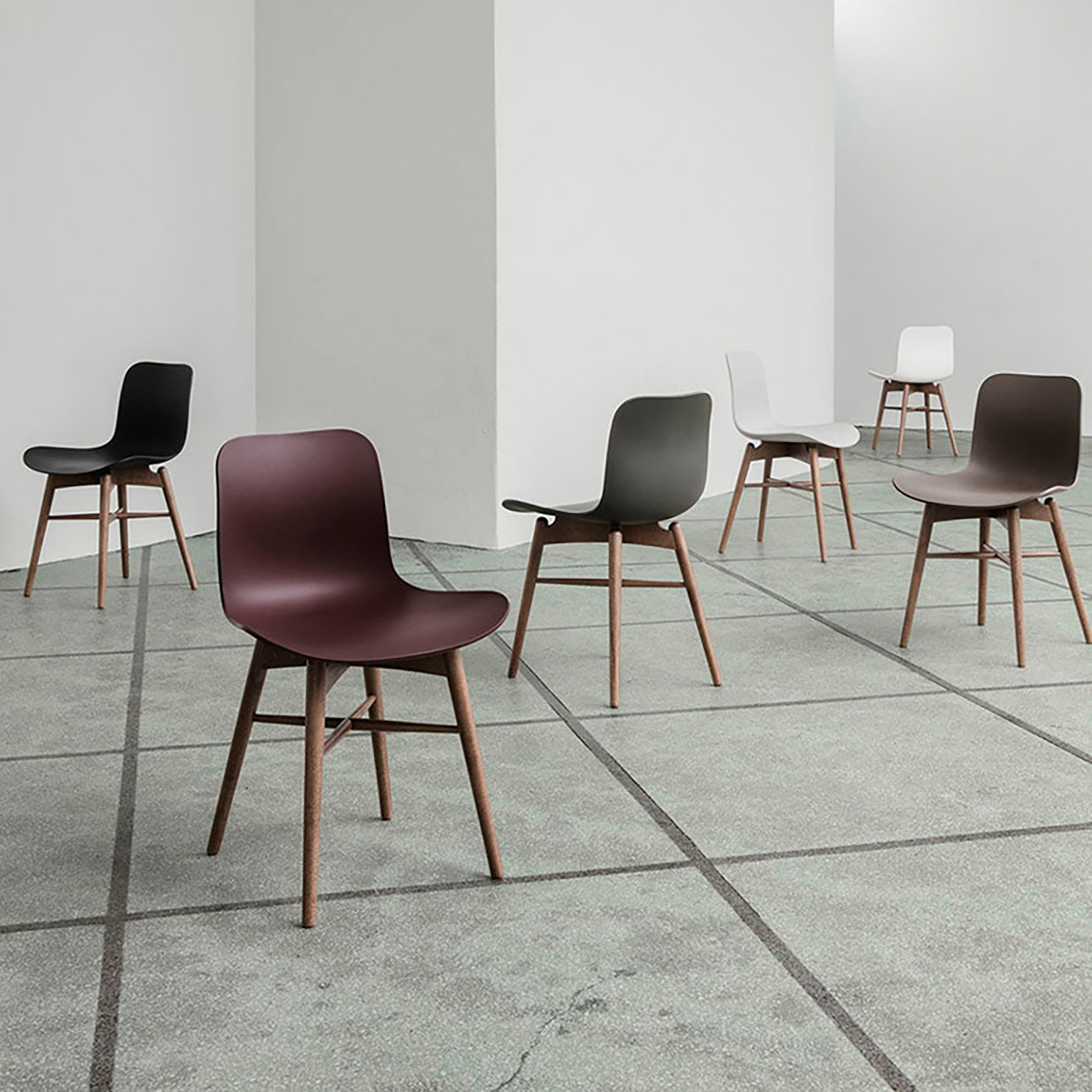 Langue Original - Eetkamerstoel - Naturel hout - Gebroken wit 