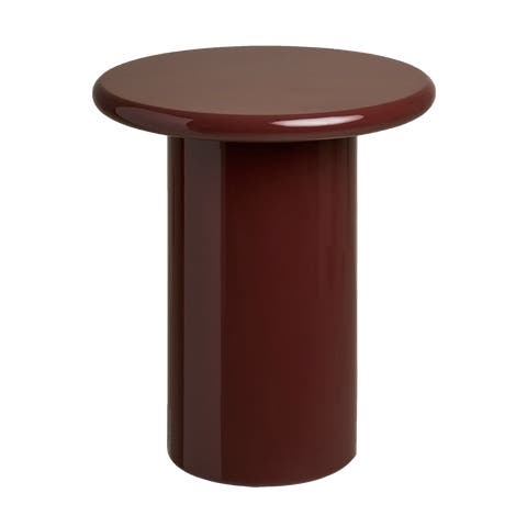 Nelly houten bijzettafel rood - Ø45
