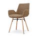 Nena-Eef eetkamerstoel bruin blend - houten onderstel