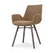 Nena-Eef eetkamerstoel bruin blend - walnoot houten onderstel