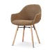 Nena-Mae eetkamerstoel bruin blend - houten onderstel