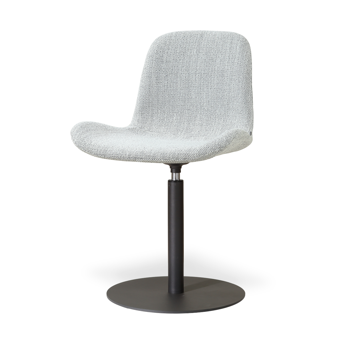 Niva-Fé draaibare tulp eetkamerstoel grijs melange - mat zwart onderstel