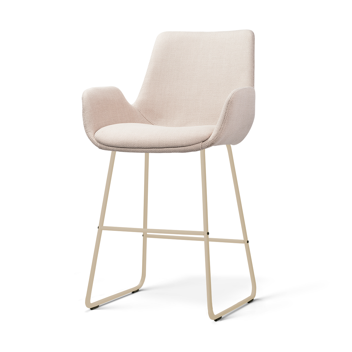 Nino-Eef barkruk beige - beige onderstel - 65 cm